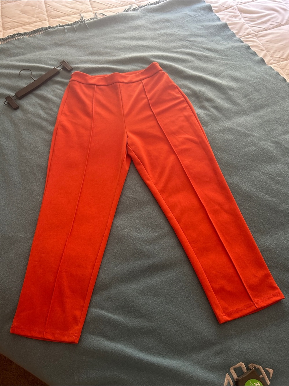 SHEIN Orange Game Day Pants Women’s M Stretch Straight Leg Pants